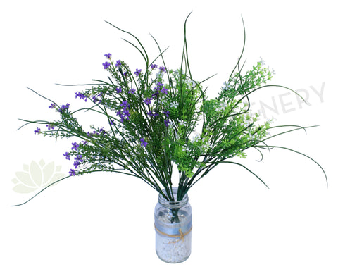 SP0082 Wild Flower Bush 40cm Purple / White