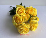 Yellow - SP0110 Silk Rose Bunch 46cm Pink / Blue / Yellow / White | ARTISTIC GREENERY 