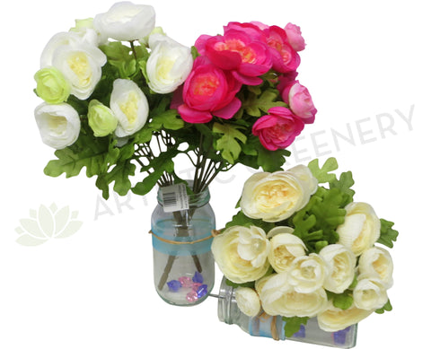 SP0128 Ranunculus Bunch 33cm 3 Colours