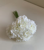 White - SP0164 Silk Carnation Bunch 22cm (Available in 7 Styles) | ARTISTIC GREENERY AUSTRALIA