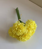 Yellow - SP0164 Silk Carnation Bunch 22cm (Available in 7 Styles) | ARTISTIC GREENERY AUSTRALIA