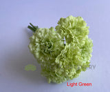 SP0164 Silk Light Green Carnation Bunch 22cm (Available in 9 Styles) | ARTISTIC GREENERY 