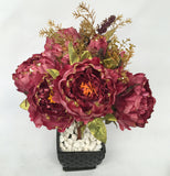 SP0193 Peony Bunch with Gold Trims 49cm 3 Colours