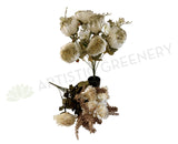 SP0193 & SP0356 Peony & Rose Bunch with Glitter Fillers 49cm 2 Styles | ARTISTIC GREENERY