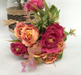 SP0195 Autumn Style Small Peony Bunch 5 Colours