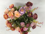 SP0195 Autumn Style Small Peony Bunch 5 Colours