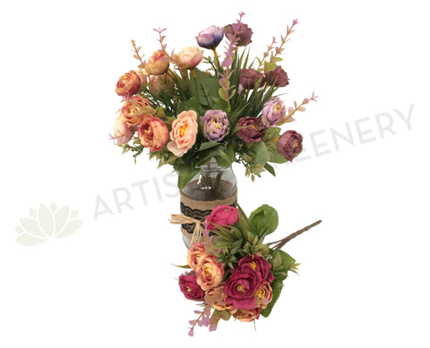 SP0195 Autumn Style Small Peony Bunch 5 Colours