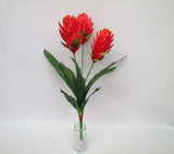 SP0236 Bromeliad Torch Bush 72cm Red