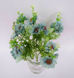 SP0239 Small Turquoise Flower Bunch 28cm