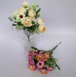 SP0243 Small Ranunculus & Cosmos 27cm Blush Pink / Cream / Purple