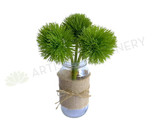 SP0253S Faux Green Trick Dianthus (Green Balls / Sweet William) 28cm | ARTISTIC GREENERY