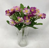 SP0255 Violet Flower Bunch 27cm Pink / Yellow / Purple