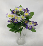 SP0255 Violet Flower Bunch 27cm Pink / Yellow / Purple