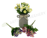 SP0255 Violet Flower Bunch 27cm Pink / Yellow / Purple