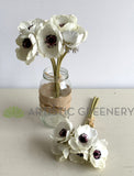 SP0262 Artificial Anemone Bunch 32cm White | ARTISTIC GREENERY Silk Flower Wholesale Perth Australia