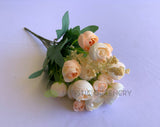 Light Orange - SP0282N Silk Small Ranunculus 29cm (Pastel Colours) 6 Colours | ARTISTIC GREENERY