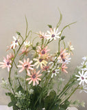 SP0284 Small Daisy Bunch 37cm Light Pink / White