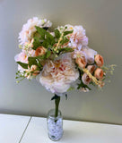 SP0287 Peony & Ranunculus Bouquet 53cm Pink