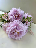 SP0287 Peony & Ranunculus Bouquet 53cm Lilac / Pink