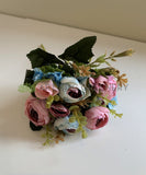 Pink and Blue - SP0289N Artificial Small Ranunculus / Buttercup Bunch 30cm 4 Styles | ARTISTIC GREENERY