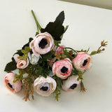 SP0289 Small Pink Ranunculus Bunch with Black Centre 30cm