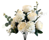 SP0301 Peony & Hydrangea Bunch 50cm Cream