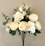 SP0301 Peony & Hydrangea Bunch 50cm Cream