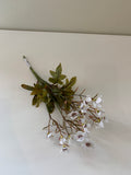 WHITE - SP0306 Small Wax Flower Bunch 32cm