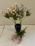 SP0306 Small Wax Flower Bunch 32cm 4 Colours