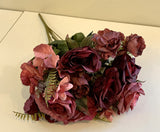 SP0315 Rose Bunch 52cm Burgundy