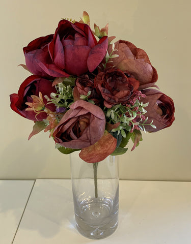 SP0315 Ranunculus Bunch 52cm Burgundy