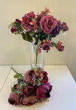 SP0315 Ranunculus / Rose Bunch 52cm Burgundy