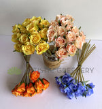 SP0319-2 Artificial Deluxe Rose Bunch (Spring Colours) 28cm 4 Colours | ARTISTIC GREENERY