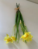 BRIGHT YELLOW - SP0322 Daffodil Bunch 31cm 2 styles (SPECIAL)
