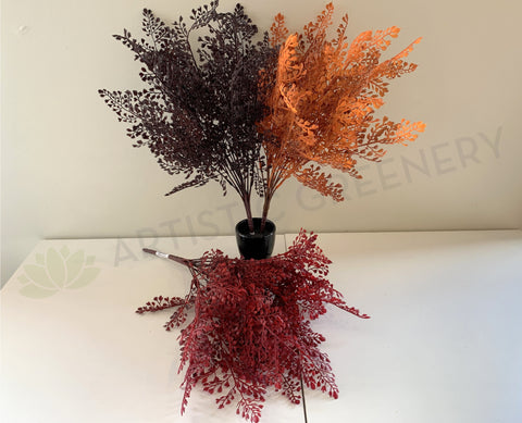 SP0325 Faux Maidenhair Fern Leave Bunch 50cm Brown / Red /  Orange | ARTISTIC GREENERY