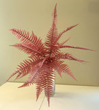 Red - SP0326 Coloured Fern Bunch 65cm 3 Colours | ARTISTIC GREENERY