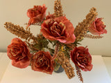 SP0332 Glitter Rose Bunch 54cm Light Brown | ARTISTIC GREENERYSP0332 Glitter Rose Bunch 54cm Light Brown | ARTISTIC GREENERY