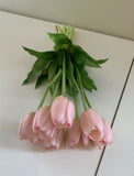 Light Pink - SP0346 Artificial Tulip Bunch 40cm Dark Pink / White / Light Pink | ARTISTIC GREENERY
