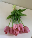 Dark Pink - SP0346 Artificial Tulip Bunch 40cm Dark Pink / White / Light Pink | ARTISTIC GREENERY