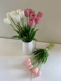 SP0346 Artificial Tulip Bunch 40cm Dark Pink / White / Light Pink | ARTISTIC GREENERY