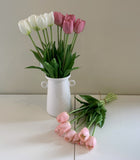 SP0346 Artificial Tulip Bunch 40cm Dark Pink / White / Light Pink | ARTISTIC GREENERY
