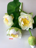 SP0348 Water Lily  / Lotus Flower Bunch 38cm 5 Colours