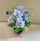 SP0349 Silk Mixed Flower Bunch 29cm 6 Colours | ARTISTIC GREENERY