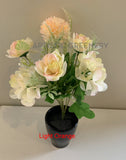 SP0349 Silk Mixed Flower Bunch 29cm 6 Colours | ARTISTIC GREENERY