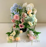 SP0349 Silk Mixed Flower Bunch 29cm 6 Colours | ARTISTIC GREENERY