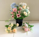 SP0349 Silk Mixed Flower Bunch 29cm 6 Colours | ARTISTIC GREENERY