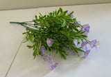 Light Purple - SP0354 Plastic Colourful Flowers Bunch with Greenery 38cm 4 Colours | ARTISTIC GREENERY