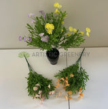 SP0354 Plastic Colourful Flowers Bunch with Greenery 38cm 4 Colours | ARTISTIC GREENERY