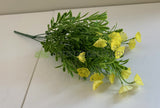 Yellow - SP0354 Plastic Colourful Flowers Bunch with Greenery 38cm 4 Colours | ARTISTIC GREENERY