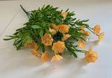 Orange - SP0354 Plastic Colourful Flowers Bunch with Greenery 38cm 4 Colours | ARTISTIC GREENERY